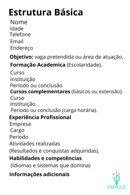 Estrutura Basica de um curriculo